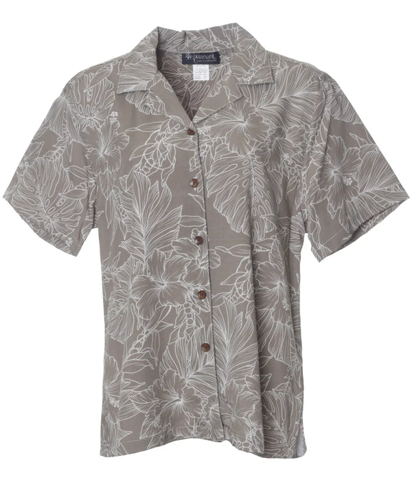 Hibiscus Drift Camp Women's Hawaiian Shirt