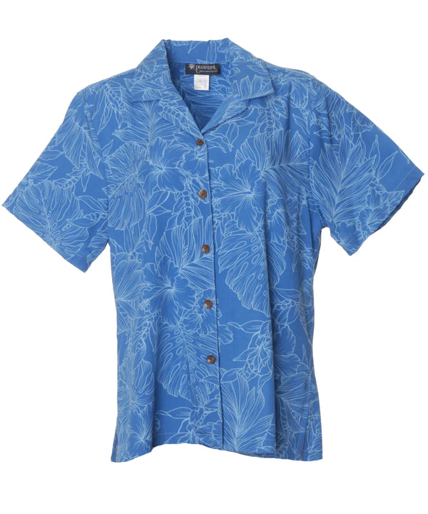 Hibiscus Drift Camp Women's Hawaiian Shirt