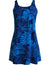 Hawaiian Dress A-Line Back Cutout Tribal Punaluu Blue