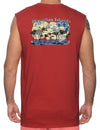 Hawaiian Islands Map Muscle Tee Red