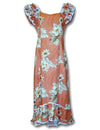 Hawaiian Long Muumuu Peach Dress Lanai Peach Pacific Legends