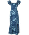 Hawaiian Maxi Muumuu Dress Niihau Teal