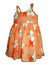 Hawaiian Plumeria Girl's Flower Dress Orange Pacific Legends