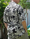 Wild Pineapples Hawaiian Shirt Black Two Palms