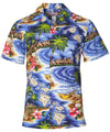 Hawaii Polynesian Aloha Shirt Navy