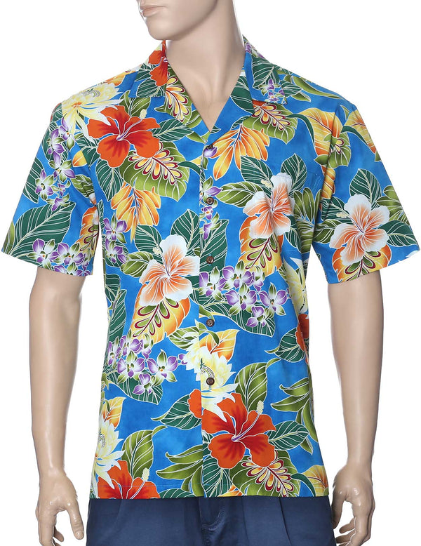 Tropical Forest Mirage Aloha Shirt Ocean Blue Pacific Legends