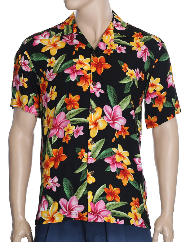 Happy Plumeria Hawaiian Rayon Shirt – shakatime