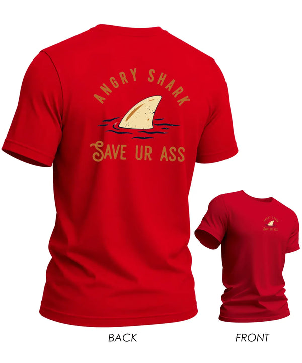 Hawaiian Tee Angry Shark T-Shirt Red