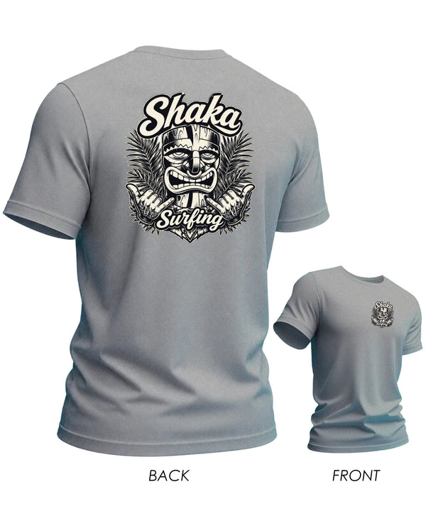 T-Shirt Shaka Surfing Tiki Hawaiian Tee