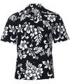 Island Hibiscus Aloha Shirt Black KY