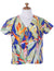 Heliconia Hawaiian V-Neck Blouse Royal