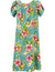 Hibiscus Pineapples Valley Pull Over Short Muumuu Dress Slate