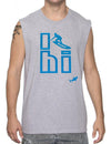 I Surf Hawaii Muscle Tee for Men Ash Shaka Time Hawaii