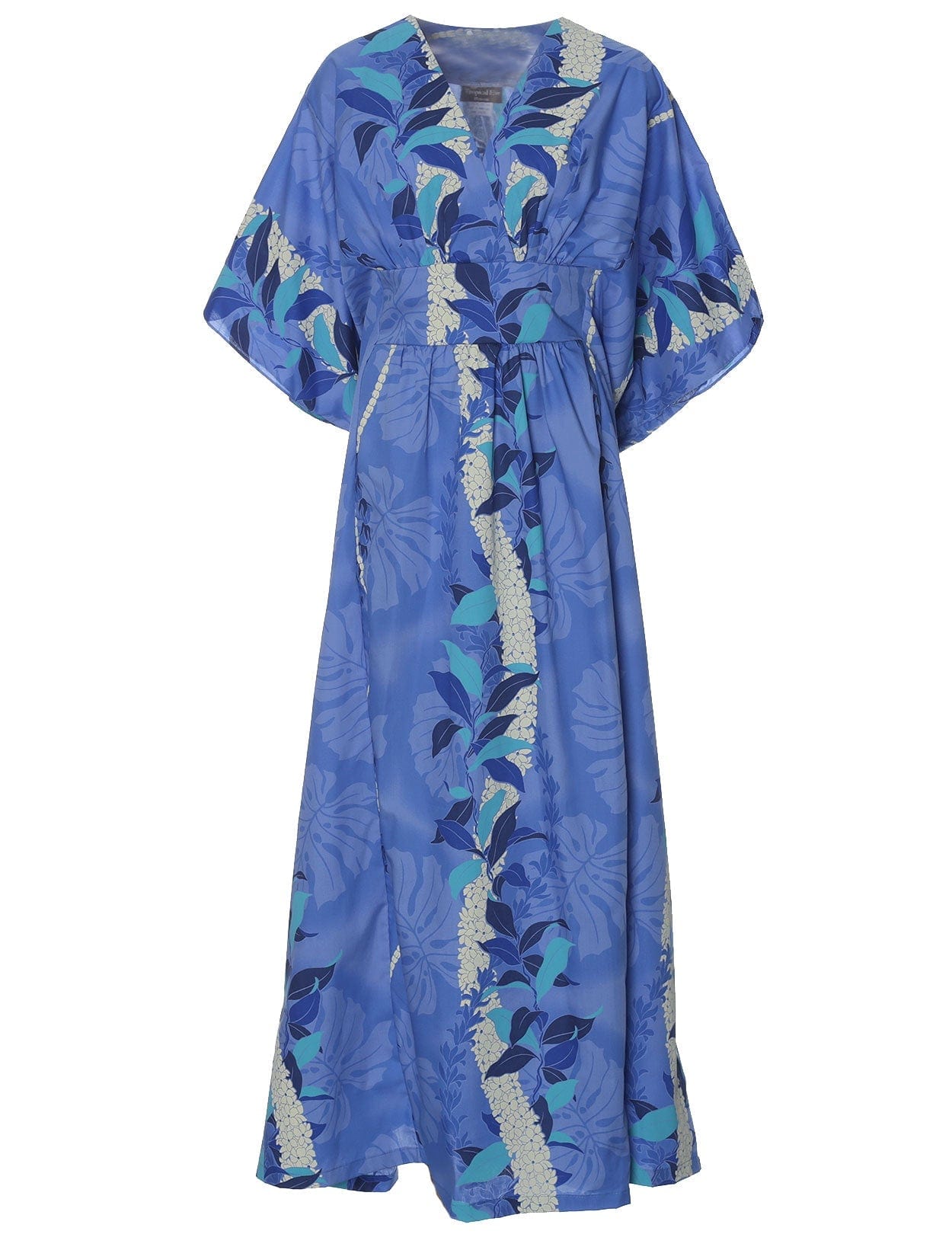 Ilima Flower Lei Caftan Hawaiian Dress Blue / One size Ilima Flower Lei Caftan Hawaiian Dress Blue / One size