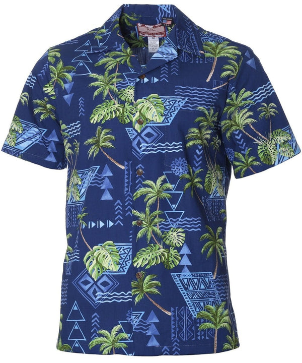 Island Discovery Hawaiian Shirt Navy