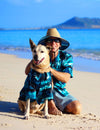 Island Sunset Paradise Dog's Aloha Shirt