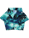 Island Sunset Paradise Dog's Aloha Shirt Turquoise RJC