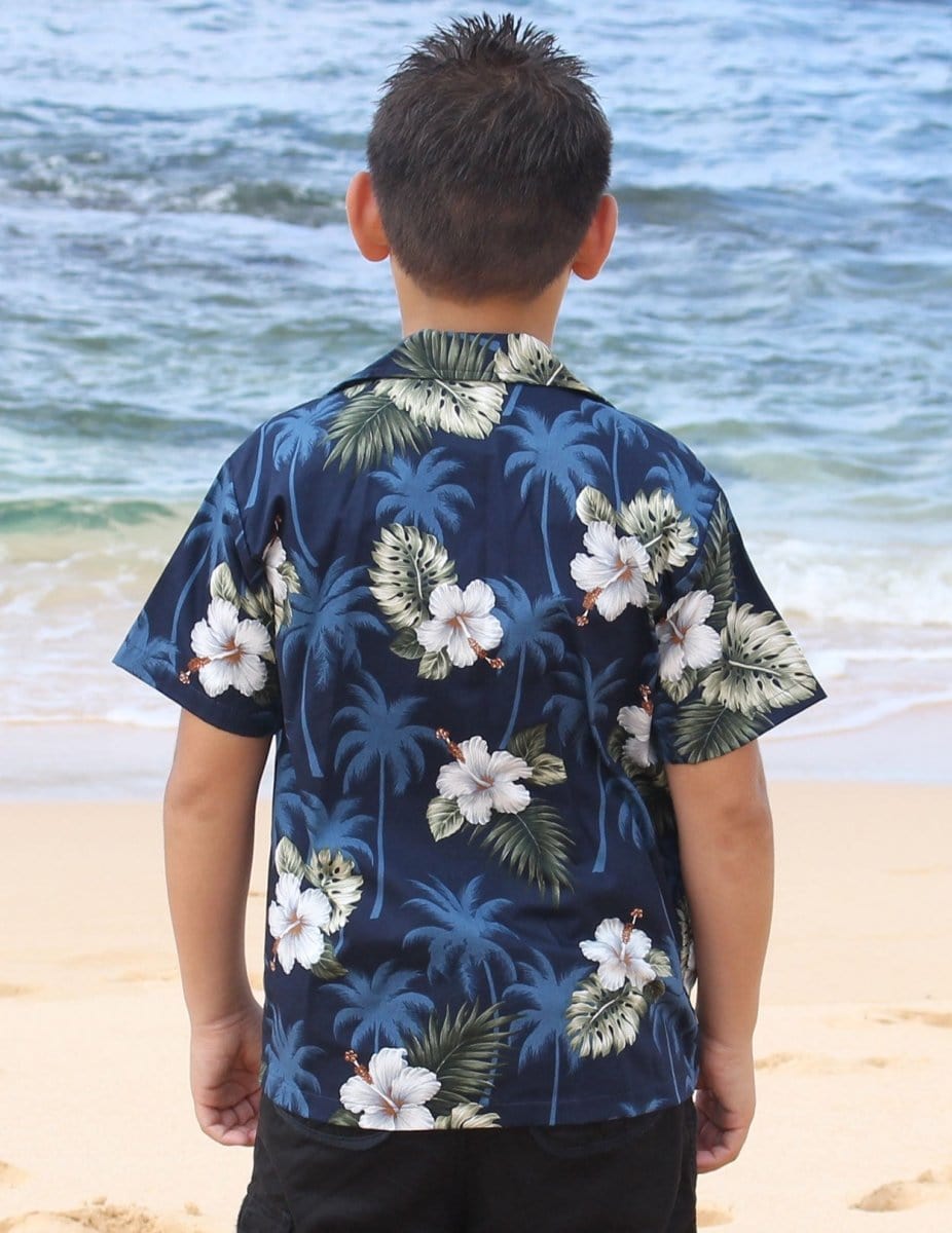 thumbnail image 2 of Aloha! Alvish Boys' Hawaiian Floral Beach Shirt – Short Sleeve Button-Down, Polyester, Perfect For Parties & Camping 2 of 4