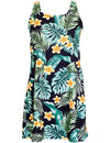 Kaipo Aloha Hawaiian Dress A-Line Back Cutout Black
