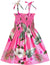 Kiana Girl's Dress with Elastic Smock Top Pink