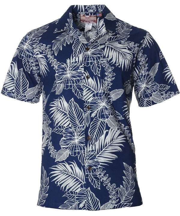 Lalea Resort Hawaiian Shirt Navy