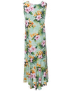 Liliha Tea Length Sleeveless Hawaiian Dress