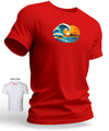 Living the Island Life Cool T-Shirt Red Shaka Time Hawaii