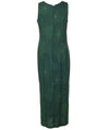 Long Maxi Hawaiian Dress Prince Kuhio Green