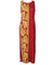 Long Maxi Hawaiian Dress Prince Kuhio Red-Gold Red Hilo Hattie
