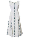 Long Maxi Hawaiian Dress Island Honu Palms White