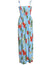 Maxi Long Smock Hawaiian Dress Lanai Monstera Sky Blue Fits XS to XL (2-16) Two Palms