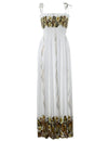 Long Maxi Smock Dress Kokea White One size