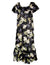 Orchids Makani Muumuu Hawaiian Dress Black