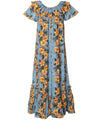 Long Muumuu Dress Relaxed Fit Kaimana Sky Blue