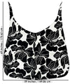 Hibiscus White-Black Full Size Large Sarong-Pareo Cover-up