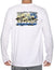 Hawaiian Islands Map Long Sleeves T-Shirt White
