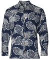 Long Sleeves Hawaiian Shirt Kauai Navy