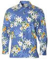 Long Sleeves Hawaiian Shirt Lanaikai Blue