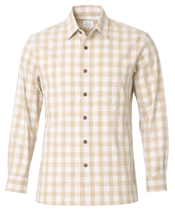 Palaka Long Sleeves Hawaii Shirt Khaki
