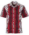 Luna Hawaiian Lei Design Beach Shirt Red Royal Creations
