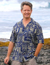 Marlin Shirt Navy Two Palms