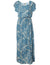 Kohala Forest Full Length Dress Cap Sleeves Navy