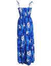 Maxi Hawaiian Dress Smock Top Midnight Orchid Blue Fits XS to XL (2-16) Two Palms