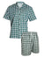 Green Palaka Cabana Set for Men Aloha Shirt and Shorts Green