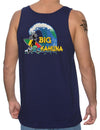Men Tank Top Big Kahuna Waves Design Navy Shaka Time Hawaii