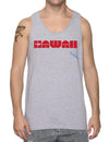 Men Tank Top Tee Hawaii Shark Border Ash