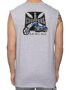 Island Chopper Motorcycle Muscle Tee Ash Shaka Time Hawaii