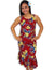Midi Sleeveless Red Hawaiian Dress Okalani Red