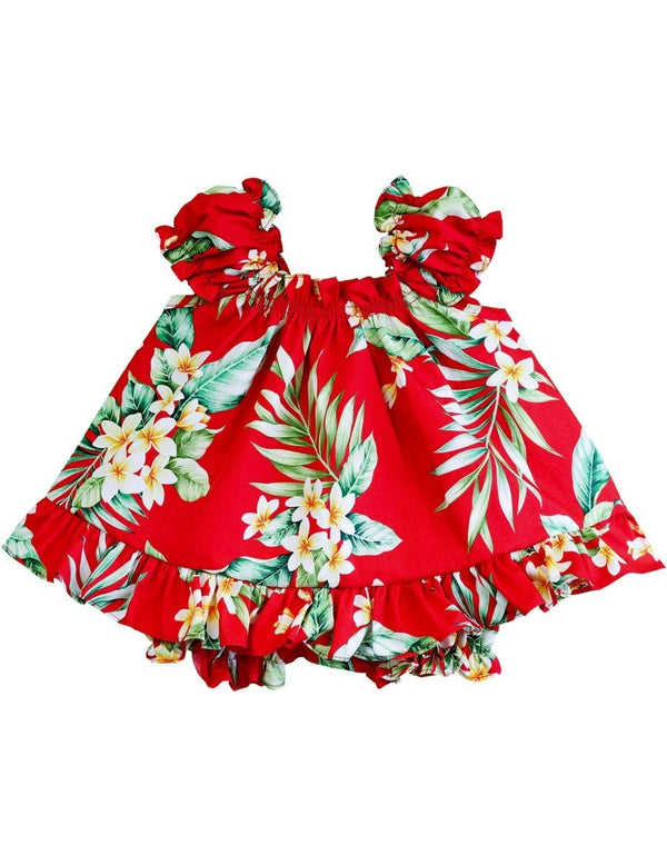 Mila Flower Baby Clothes 2 Piece Capri Set Red RJC