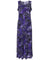 Monstera Ink Long Maxi Knit Hawaiian Dress Purple Mae Young Designs
